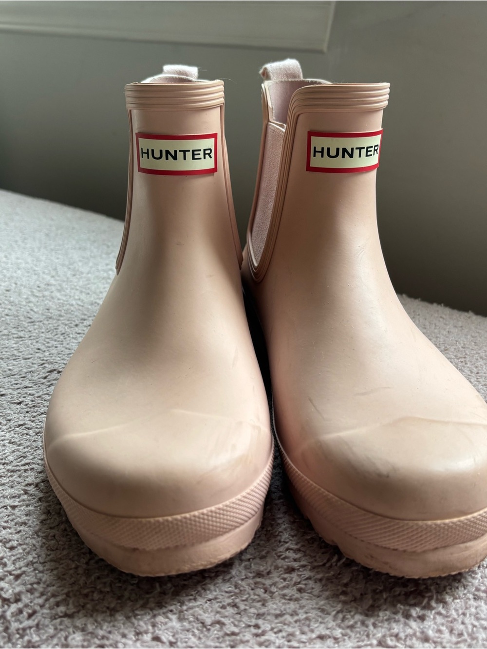 Hunter Blush Chelsea Short Rain Boots